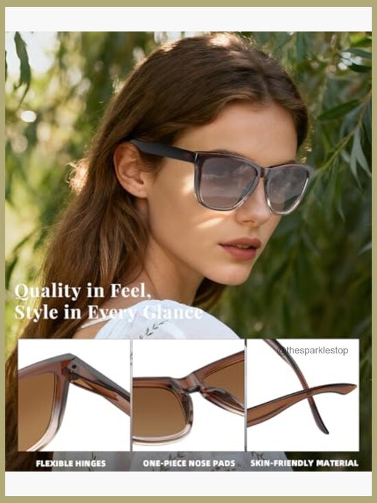 Polarized Square Sunglasses with UV400 Protection, 3-Pack main image 5
